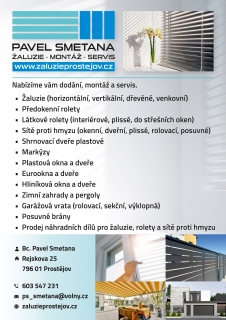 Nabídka žaluzií